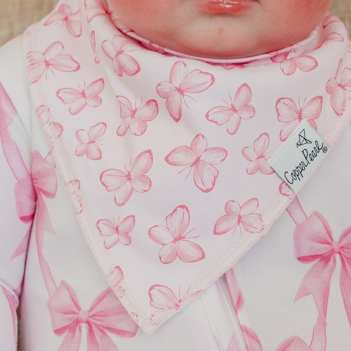 Bow My Gosh Bandana Bibs - Copper Pearl