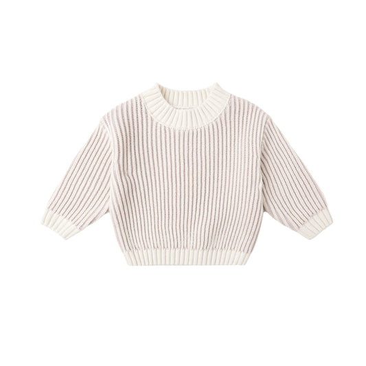 Lilac Relaxed Knit Sweater - Quincy Mae