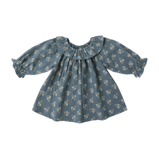 Blue Floral Isla Dress - Quincy Mae