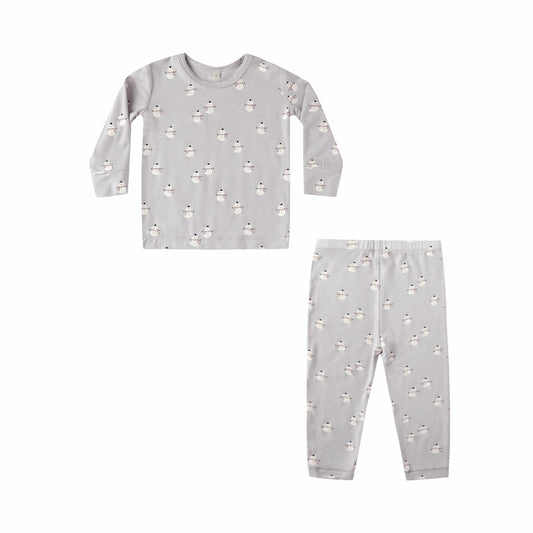 Snowman Bamboo Pajama Set - Quincy Mae