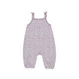 Lavender Ditsy Smocked Jumpsuit - Quincy Mae