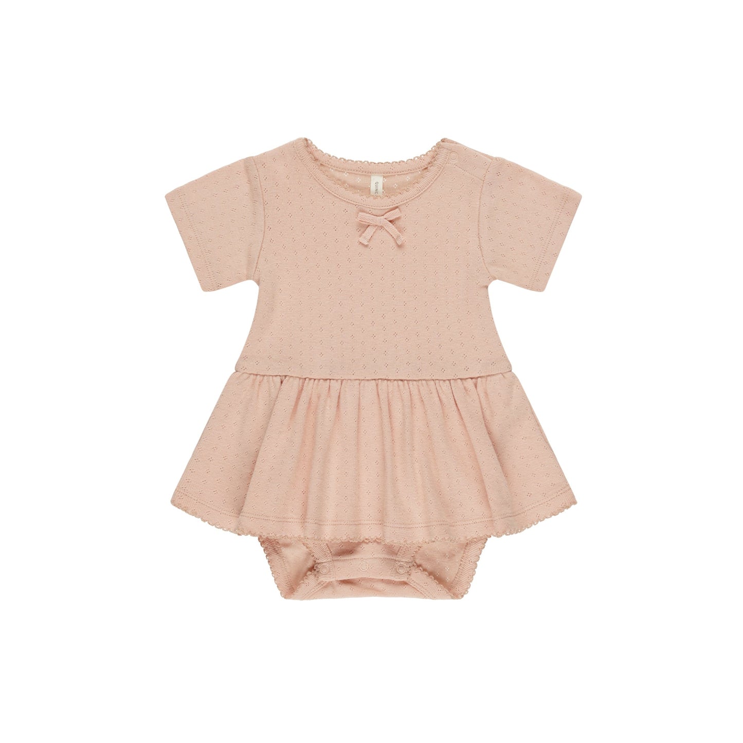 Melon Pointelle Skirted Bodysuit - Quincy Mae