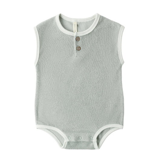 Sage Terry Cloth Romper - Quincy Mae