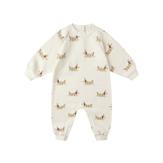 Christmas Dogs Raglan Jumpsuit - Rylee + Cru