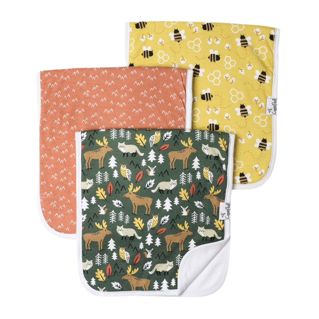Atwood Burp Cloths - Copper Pearl