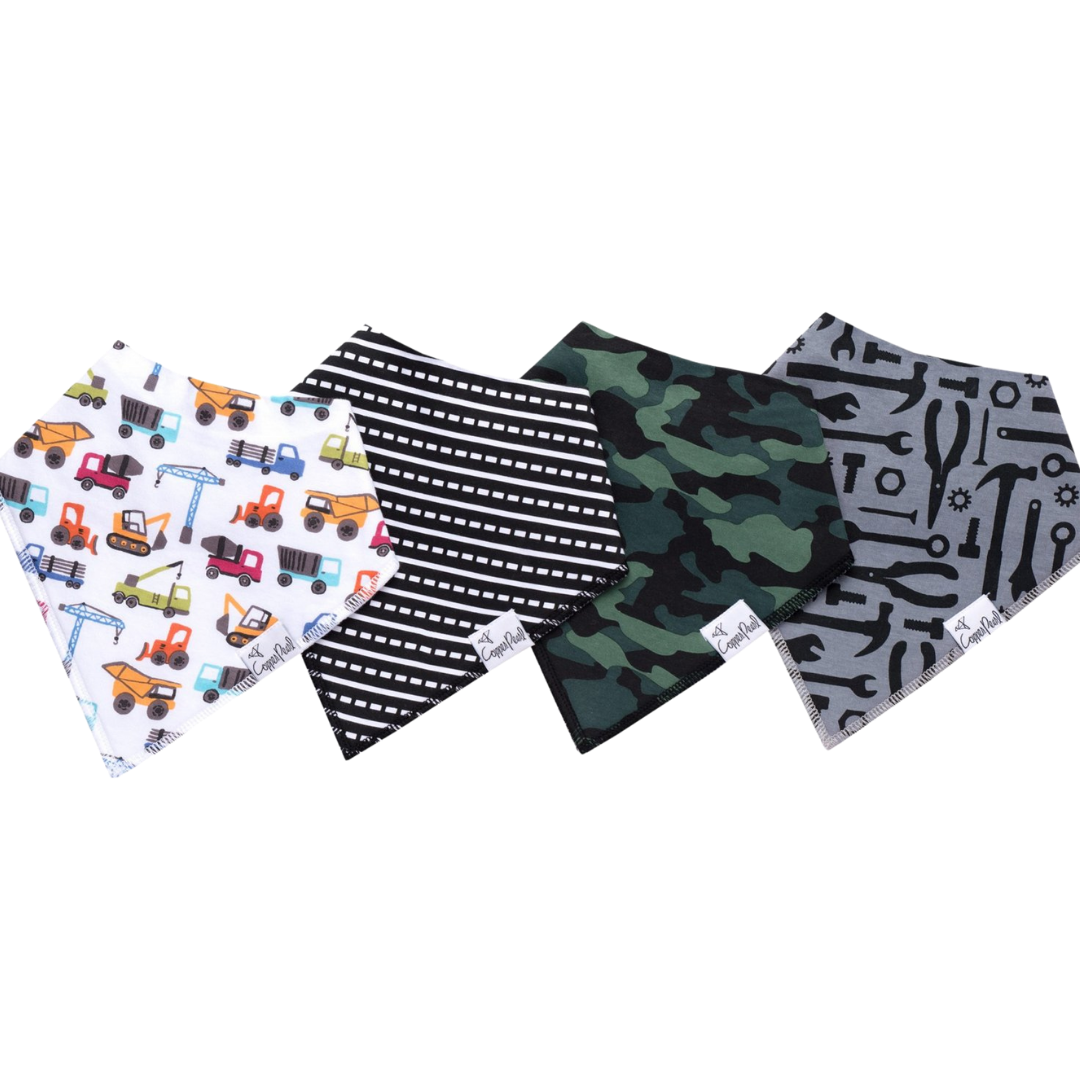 Diesel Bandana Bib Set (4 pack) - Copper Pearl