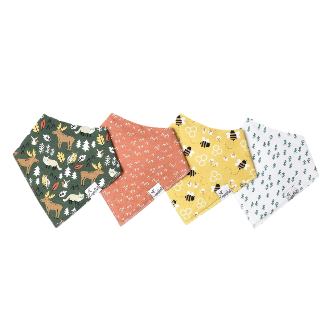 Atwood Bandana Bibs - Copper Pearl