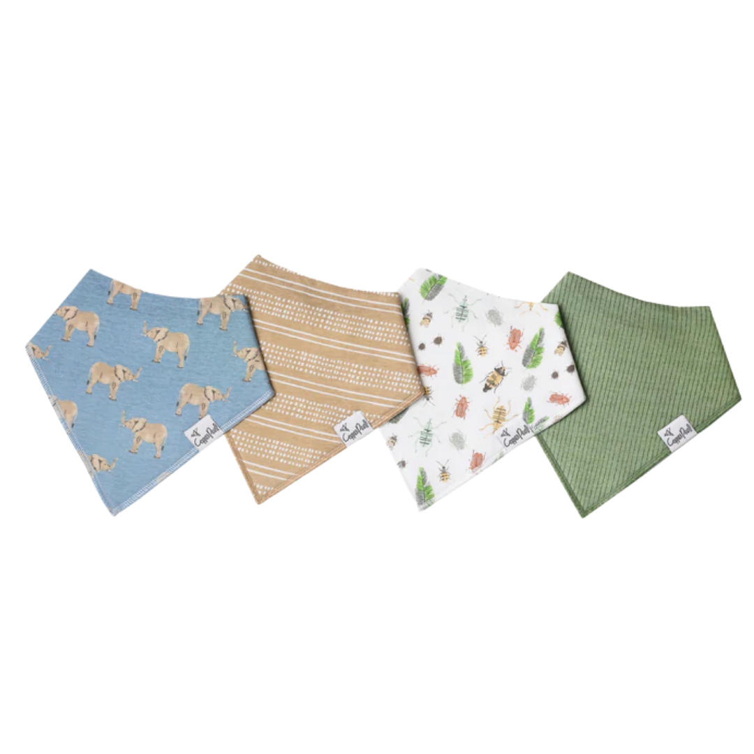 Peanut Bandana Bibs - Copper Pearl