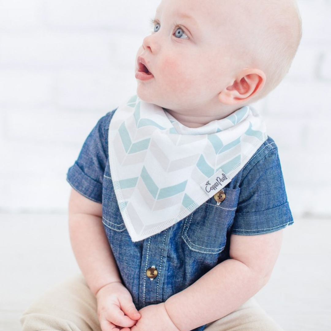 Archer Bandana Bibs - Copper Pearl