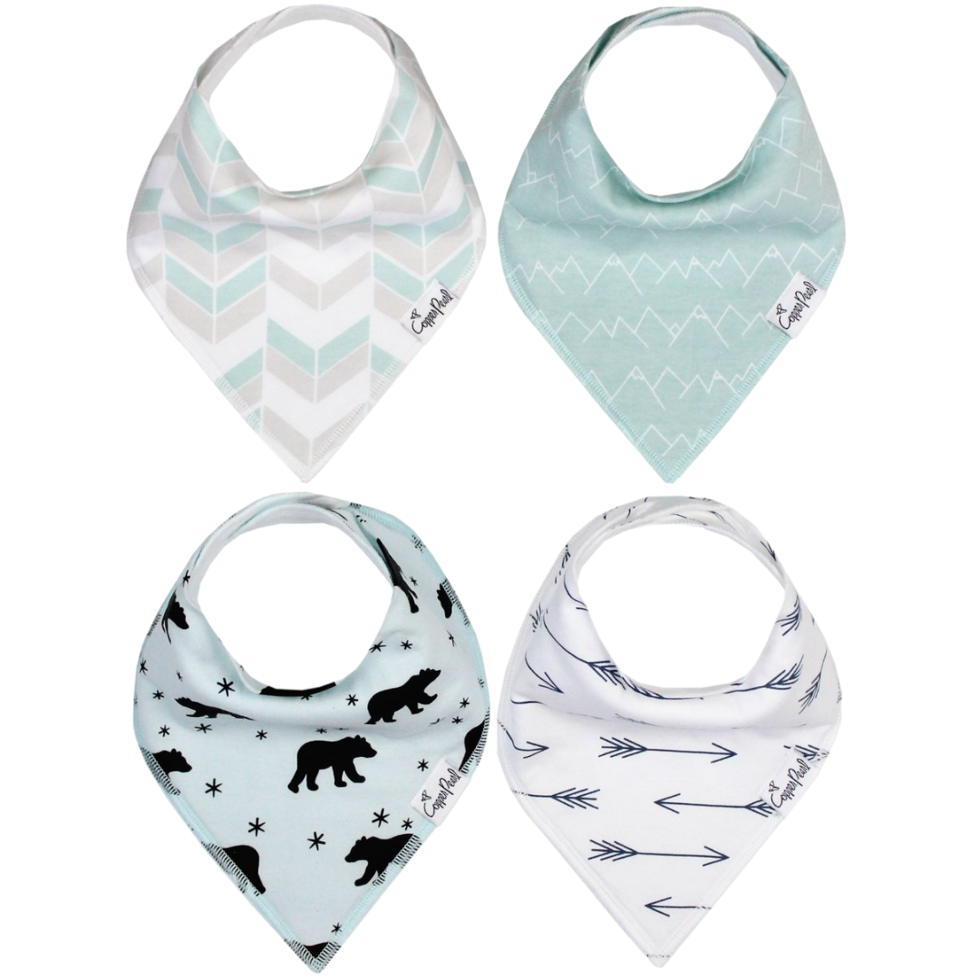 Archer Bandana Bibs - Copper Pearl