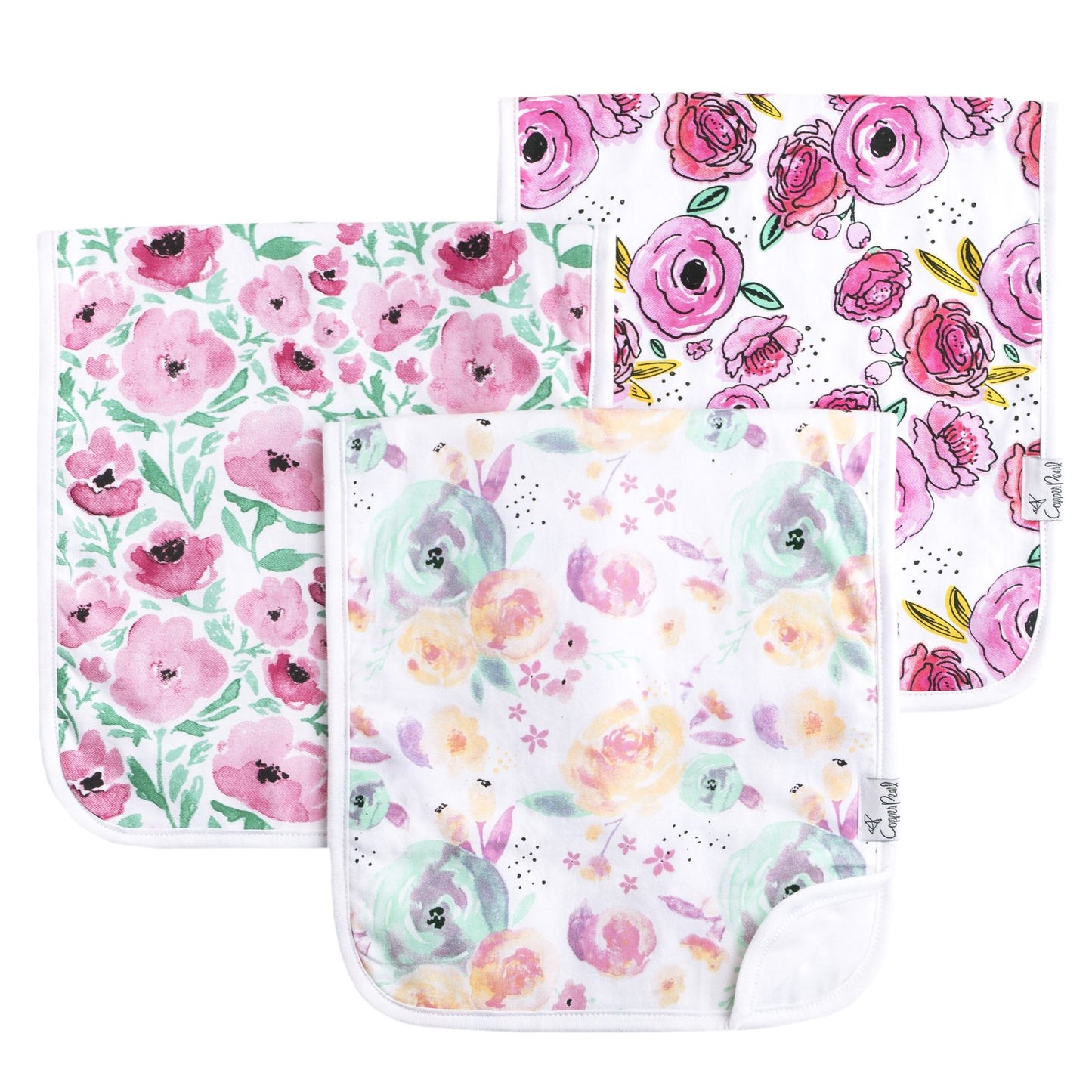 Bloom Burp Cloths (3 pack) - Copper Pearl