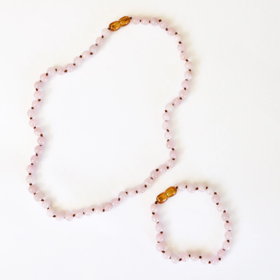 Pure Gemstone + Rose Quartz Necklace - CanyonLeaf