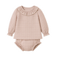 Mauve Gingham Dorothy Poplin Ruffle Set - Kendi