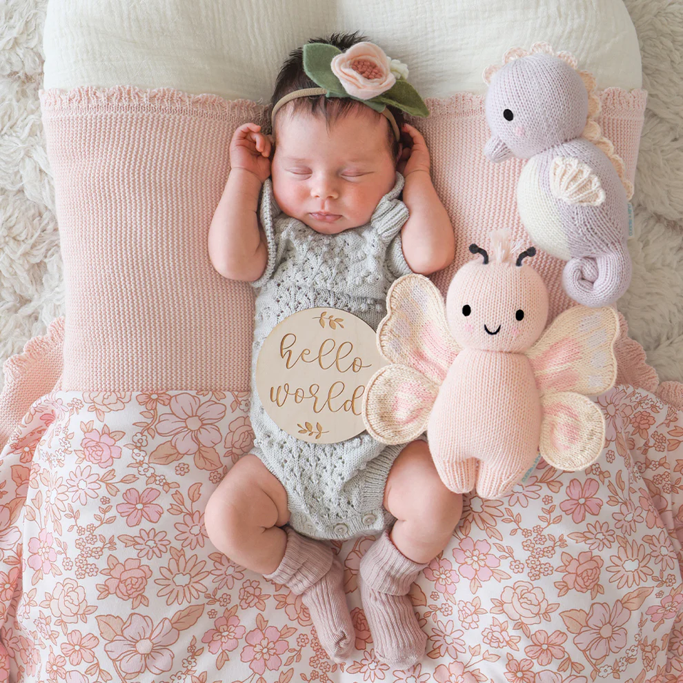 Petal Pink Baby Butterfly - Cuddle + Kind