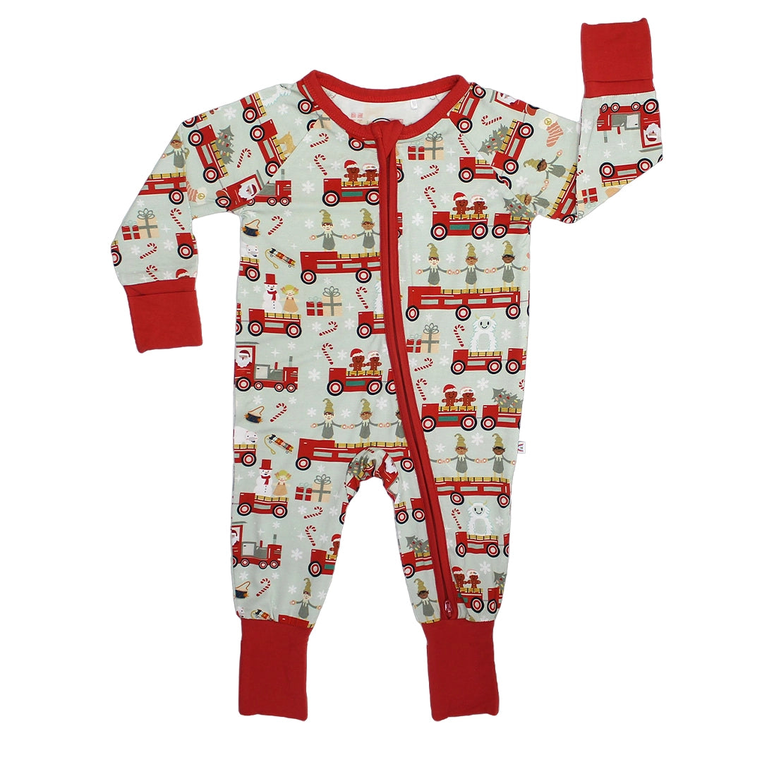 Christmas Train Convertible Holiday Romper - Emerson and Friends
