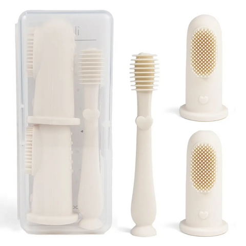 Ivory Baby Finger Toothbrush Set - Ali + Oli