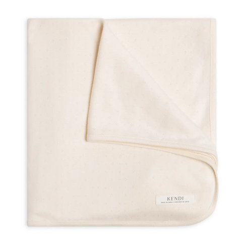 Ivory Pointelle Swaddle Blanket - Kendi by Colored Organics