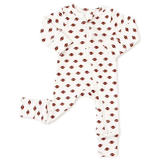 Football Pointelle Footie - SIIX Collection