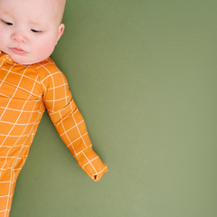 Rust Checks Bamboo Sleeper - Little One Shop