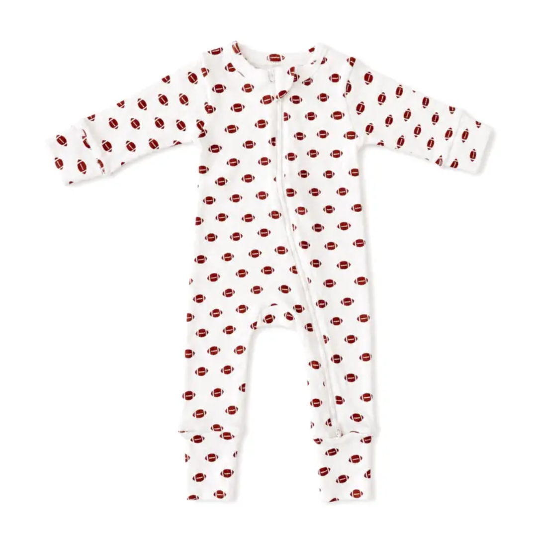 Football Pointelle Footie - SIIX Collection