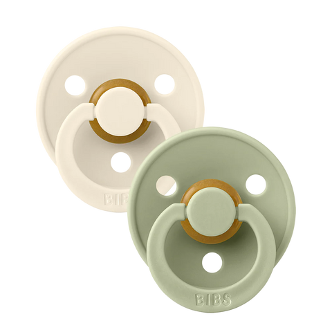 Ivory & Sage 2 Pack Colour Pacifiers - BIBS