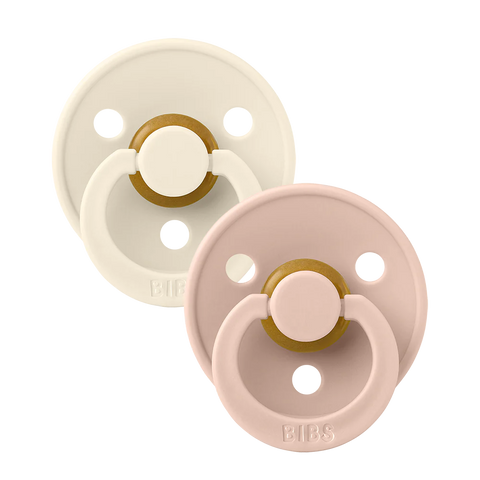 Blush & Ivory 2 Pack Colour Pacifiers - BIBS