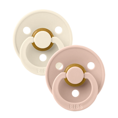 Blush & Ivory 2 Pack Colour Pacifiers - BIBS
