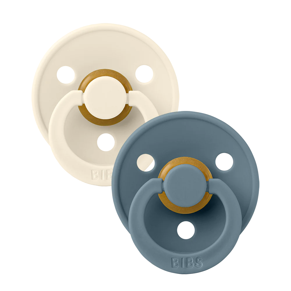Ivory & Petrol 2 Pack Colour Pacifiers - BIBS