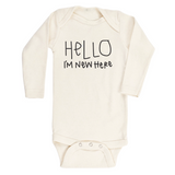 Hello I'm New Here Long Sleeve Bodysuit - Tenth & Pine