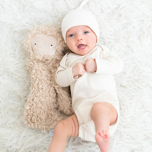 Natural Long Sleeve Bodysuit - Colored Organics