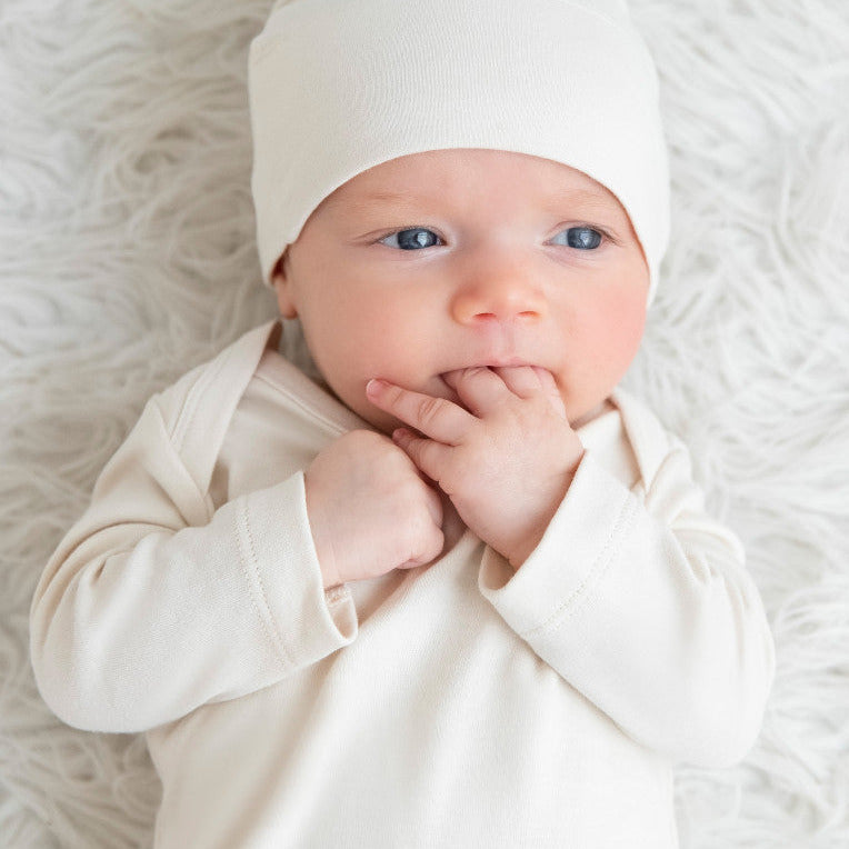 Natural Long Sleeve Bodysuit - Colored Organics