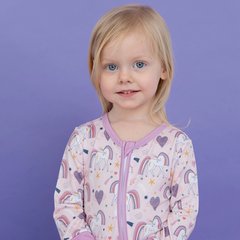 Rainbow Unicorn Convertible Romper - Bird & Bean