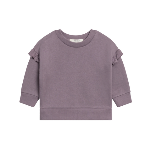 Fog Abbey Fleece Ruffle Pullover - Kendi by Colored Organics