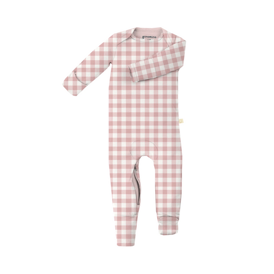 Pink Gingham Convertible Romper - Gunamuna
