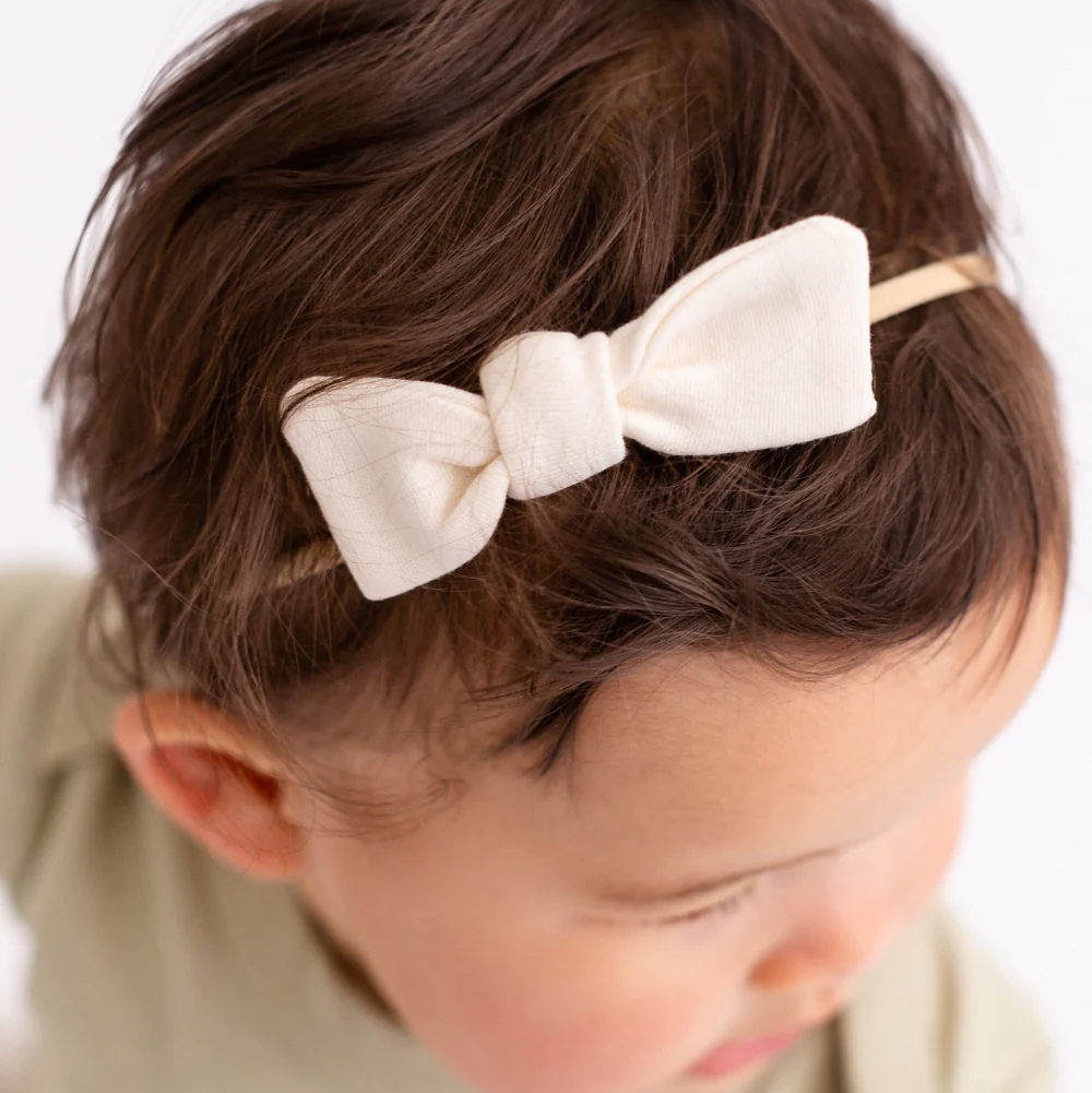 Ivory Dainty Bow - Colored Organics