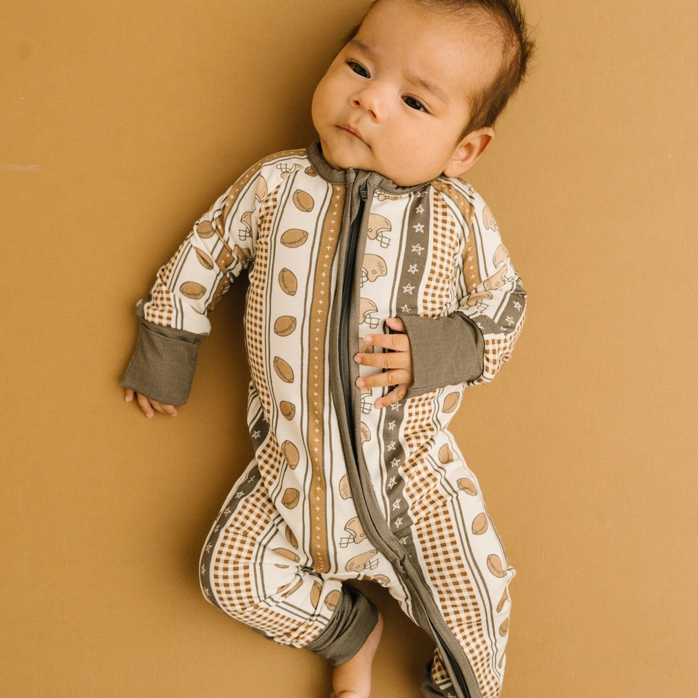 Touchdown Stripe Sleeper - Little One Shop