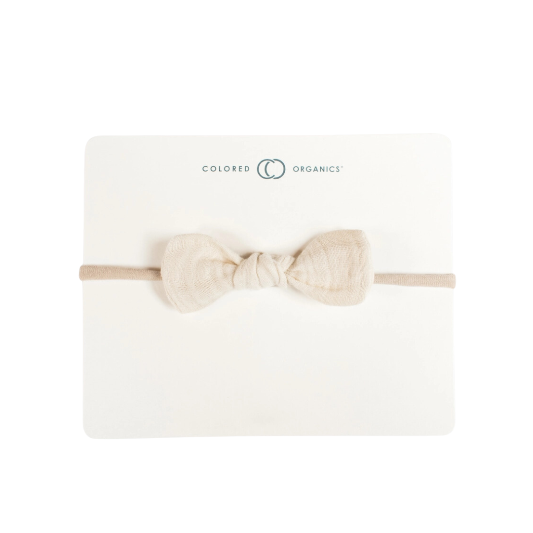 Natural Muslin Dainty Bow - Colored Organics