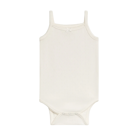 Coconut Eva Pointelle Tank Bodysuit - Kendi by Colored Organics