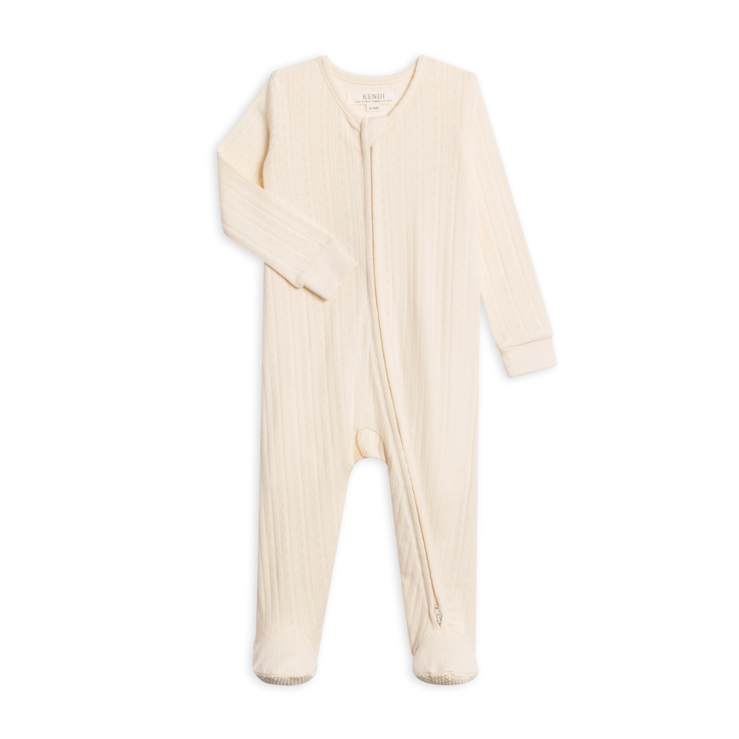 Maya Brushed Back Pointelle Sleeper - Kendi