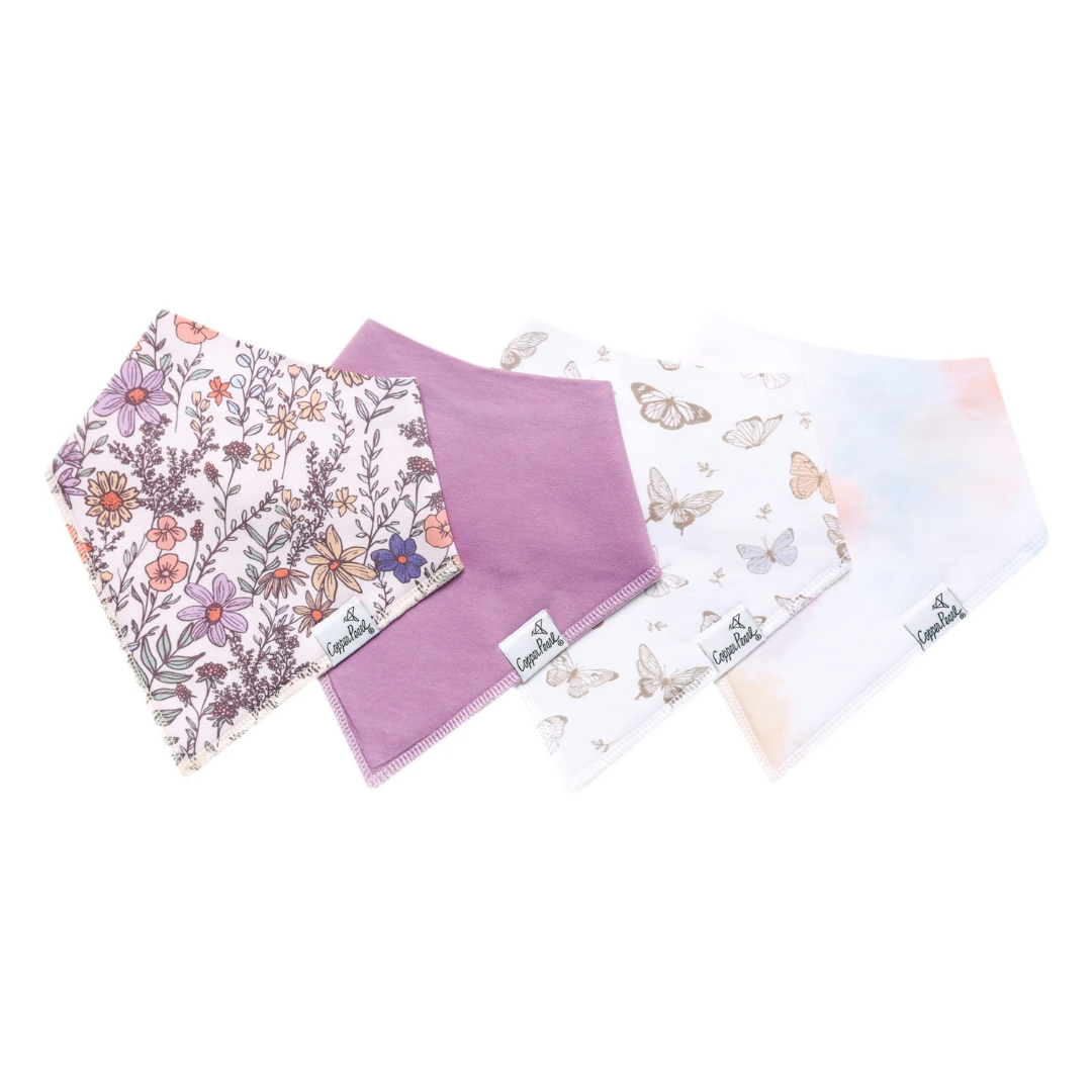Flora Bandana Bib Set (4 pack) - Copper Pearl