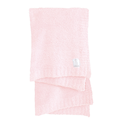 Pink Plush Chenille Baby Blanket - Little Giraffe