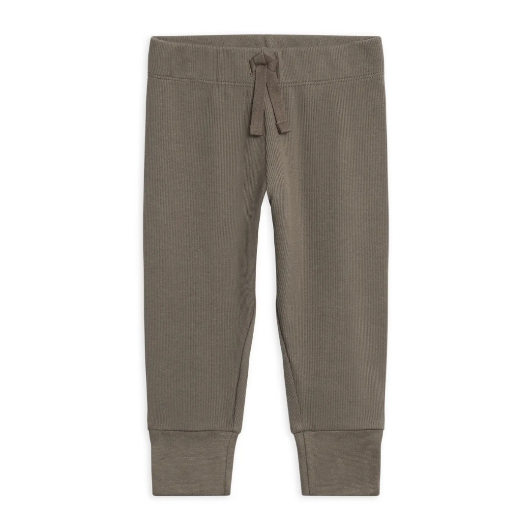 Olive Charlie Ribbed Joggers - Kendi