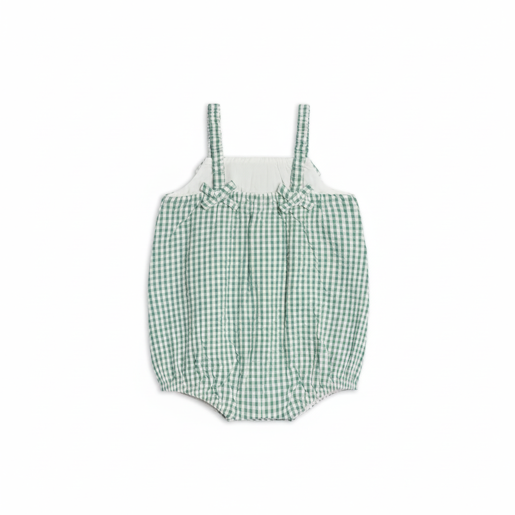 Laguna Gingham Rosalie Ruffle Romper - Kendi