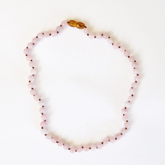 Pure Gemstone + Rose Quartz Necklace - CanyonLeaf