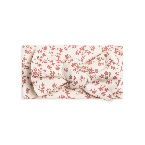 Berry Alma Floral Knot Bow Wrap - Colored Organics