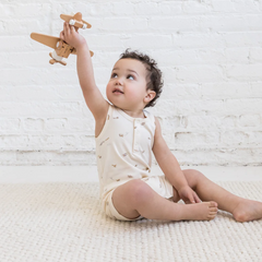 Mist Airplane Nile Romper - Colored Organics