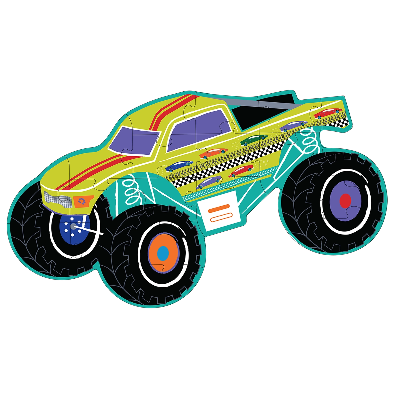 Monster Truck Shaped Jigsaw Puzzle - Floss and Rock