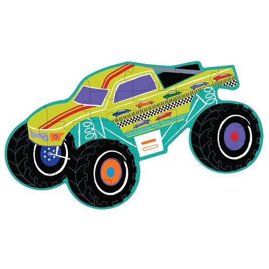 Monster Truck Shaped Jigsaw Puzzle - Floss and Rock