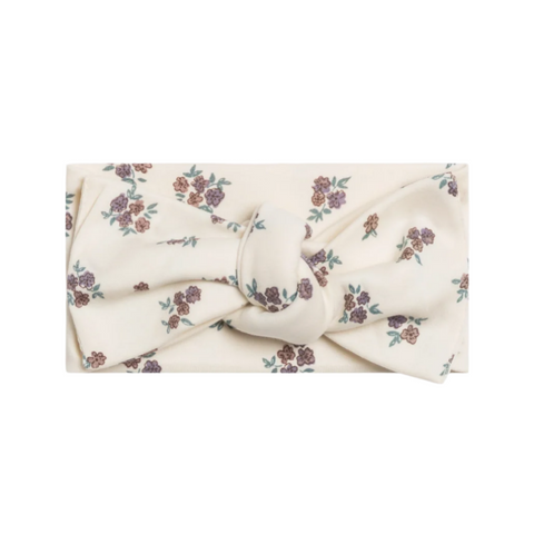 Fog & Chestnut Tempe Floral Knot Bow Wrap - Colored Organics