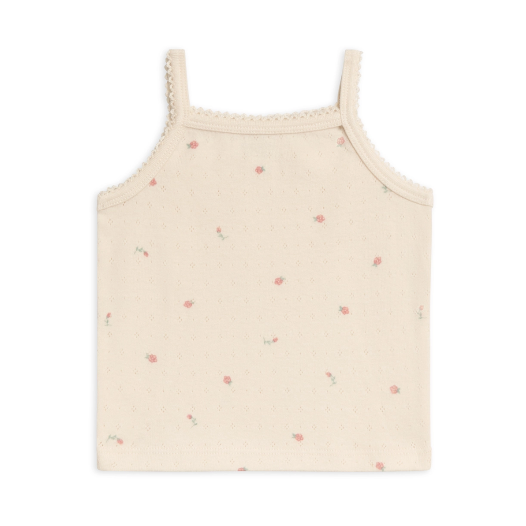 Pia Floral Iris Pointelle Tank - Kendi by Colored Organics